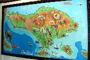Карта Бали на стене