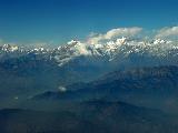 Вид на Гималаи с самолета